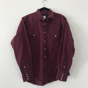 Wrangler Pearl Snap Button Down (16 1/2 x 36)